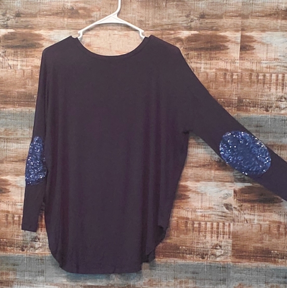 Pixley blue with sequin elbows Small - Picture 3 of 5